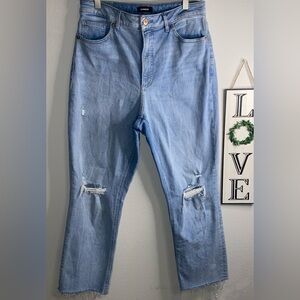 EXPRESS CURVY COTTON MOM JEANS